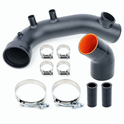 Stainless Steel Intake Turbo Charge Pipe Cooling Kit For BMW N54 E88 E90 E92 135i 335i Black