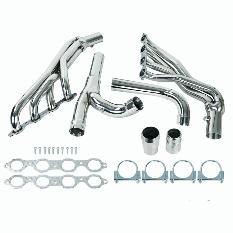 Exhaust Header Fits Chevy GMC 14-17 5.3L 6.2L Long Tube Stainless Steel Headers w/ Y Pipe
