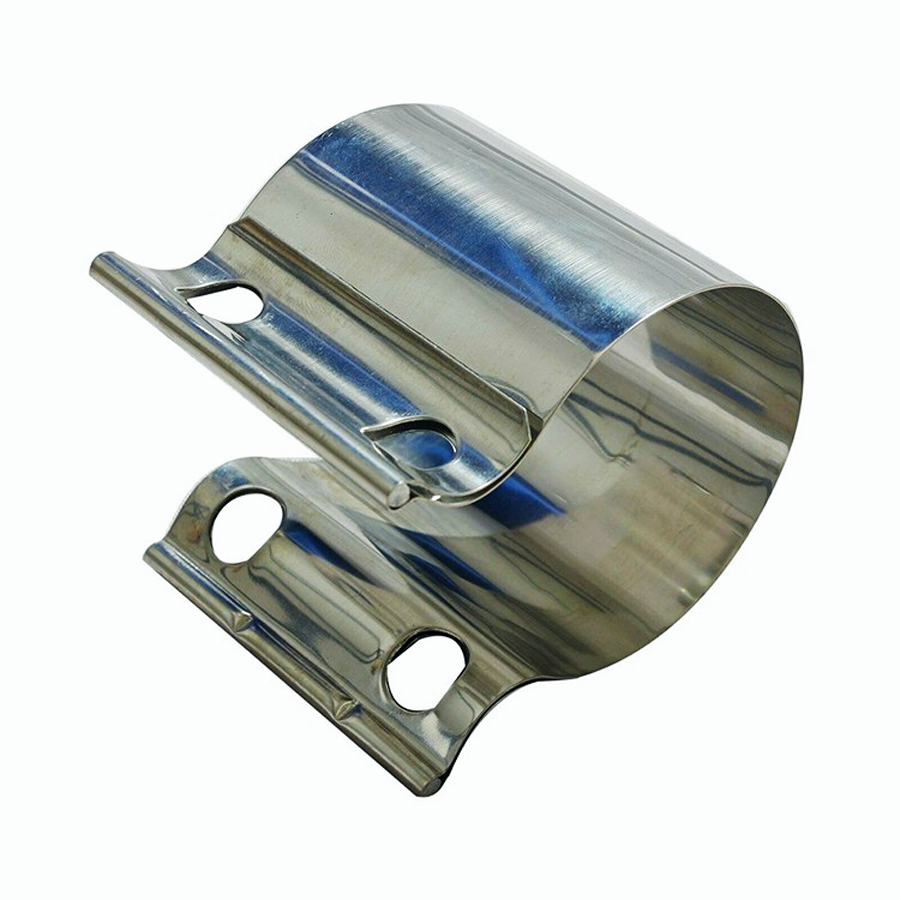  3" T304 Stainless Steel Butt Joint Band Car Exhaust Clamp Sleeve Coupler