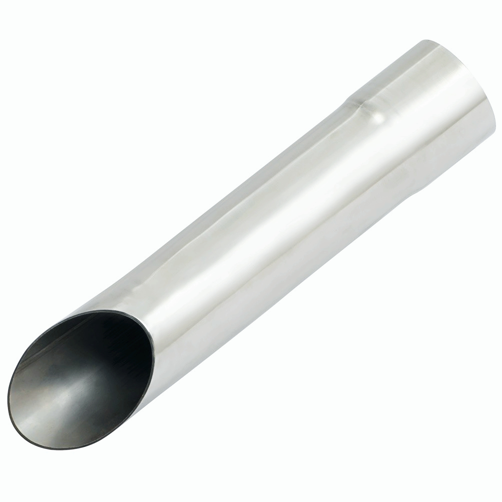 2.5" Inlet/Outlet 12" Long Diesel Stainless Steel Turn Down Bolt-on Exhaust Tip