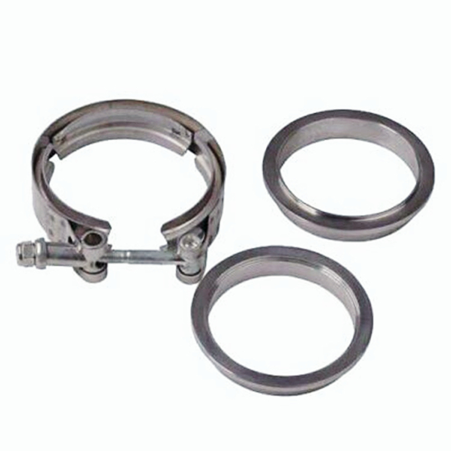 4" Inch Turbo Exhause Down Pipe Stainless Steel V Band Clamp with Flange #304