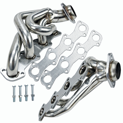 99-04 F250/f350/f450 Super Duty V10 Stainless Steel Exhaust Header 00 For Ford 97-01 F150 F250 5.4l V8