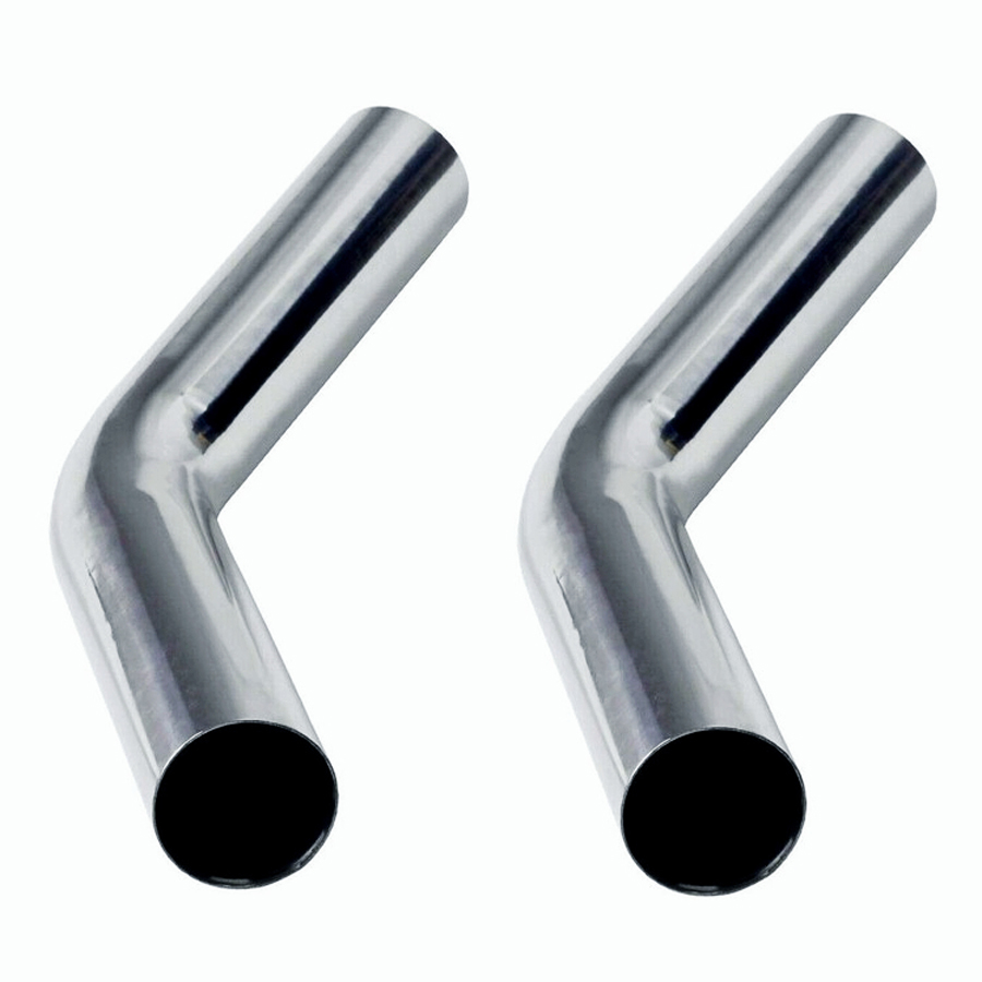 T-304 S/S 45 Degree Automobile Stainless Steel Exhaust Pipe Tubing 2 Ft Long OD:3''/76mm